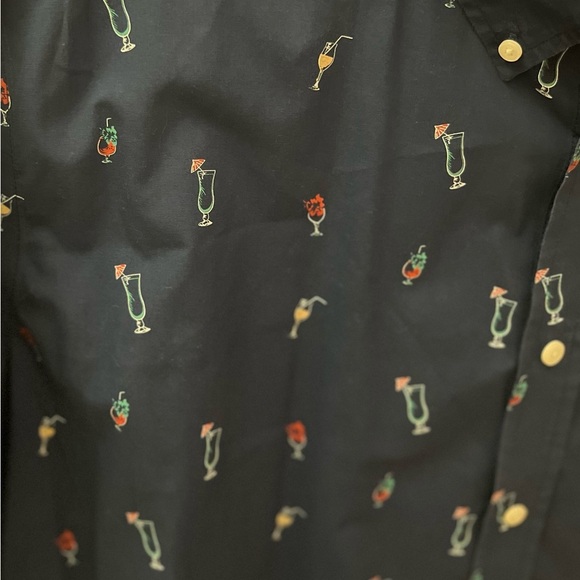 Croft & Barrow Navy Blue Patterned Casual Shirt - Picture 4 of 6